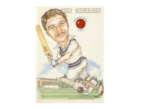 PAUL ROMAINES (NORTHAMPTONSHIRE, GLOUCESTERSHIRE, DURHAM) CRICKET BENEFIT BROCHURE