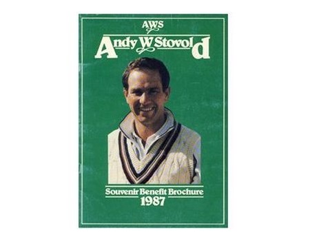 ANDY STOVOLD (GLOUCESTERSHIRE) 1987 CRICKET BENEFIT BROCHURE