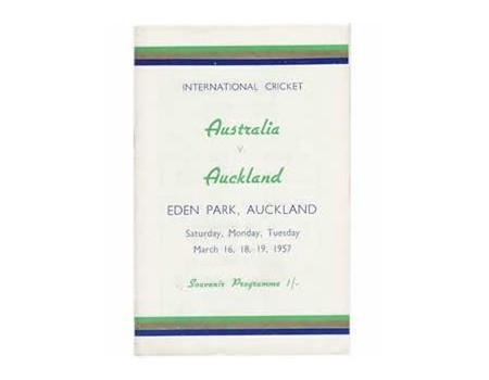AUCKLAND V AUSTRALIA 1956-57 (EDEN PARK) CRICKET PROGRAMME