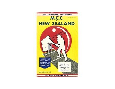 NEW ZEALAND V ENGLAND 1961 (LANCASTER PARK) CRICKET PROGRAMME