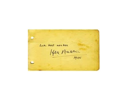 "bunny" AUSTIN 1935 signed album page