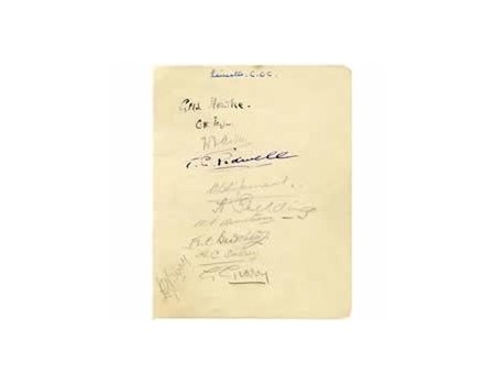 LEICESTERSHIRE 1927 CRICKET AUTOGRAPHS