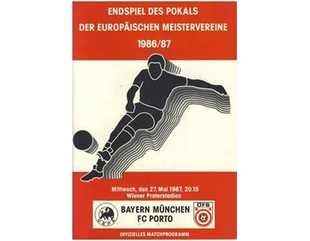 BAYERN MUNICH V FC PORTO 1987 (EUROPEAN CUP FINAL) FOOTBALL PROGRAMME