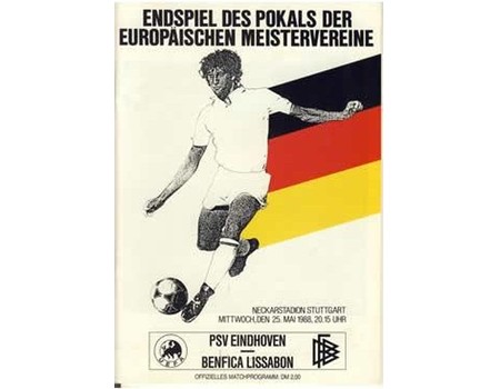 PSV EINDHOVEN V BENFICA 1988 (EUROPEAN CUP FINAL) FOOTBALL PROGRAMME