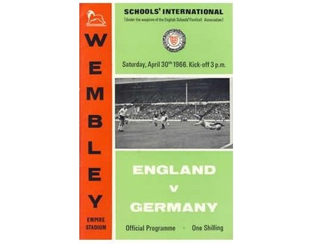 ENGLISH SCHOOLS V GERMAN SCHOOLS 1966 FOOTBALL PROGRAMME