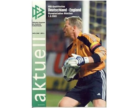 GERMANY V ENGLAND 2001 (5-1, OWEN HAT-TRICK) FOOTBALL PROGRAMME