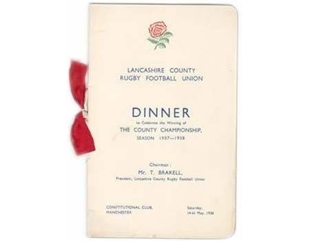 LANCASHIRE COUNTY RUGBY FOOTBALL UNION 1938