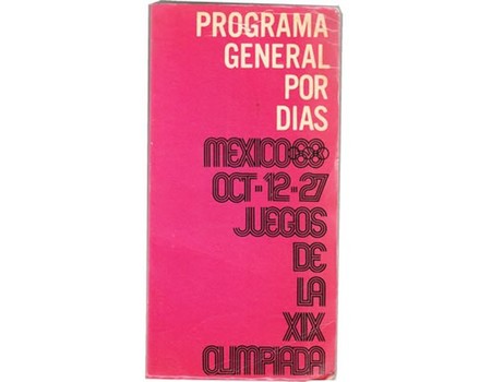 PROGRAMA GENERAL POR DEPORTES (MEXICO OLYMPICS 1968)