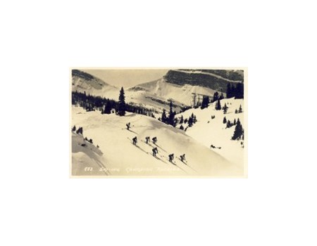 SKI-ING - CANADIAN ROCKIES (SUNSHINE VALLEY) postcard