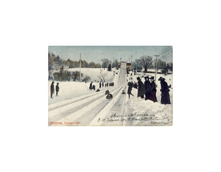 TOBOGGAN SLIDE - MONTREAL (CANADA) postcard