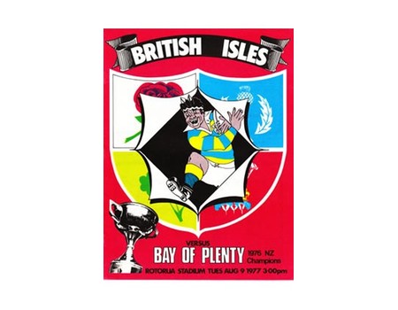 BAY OF PLENTY V BRITISH ISLES 1977 RUGBY PROGRAMME
