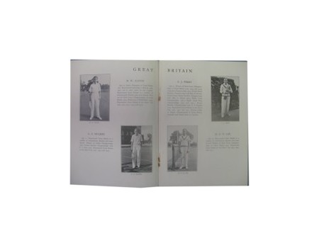 GREAT BRITAIN V UNITED STATES OF AMERICA 1934 (DAVIS CUP FINAL) TENNIS PROGRAMME