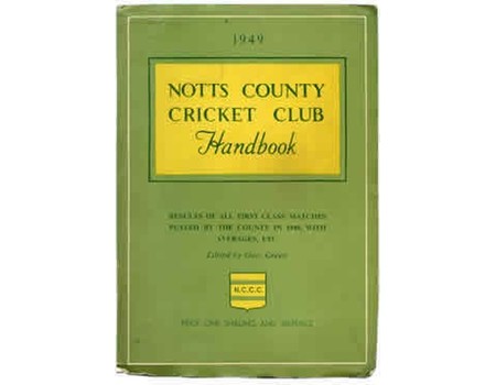 NOTTINGHAMSHIRE COUNTY CRICKET CLUB HANDBOOK 1949