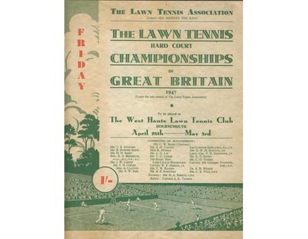 THE LAWN TENNIS HARD COURT CHAMPIONSHIP OF GREAT BRITAIN (WEST HANTS TENNIS CLUB) 1947