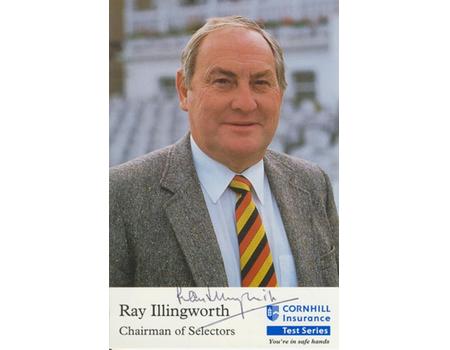 RAY ILLINGWORTH (YORKSHIRE, LEICESTERSHIRE) SIGNED POSTCARD
