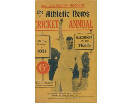ATHLETIC NEWS CRICKET ANNUAL 1931