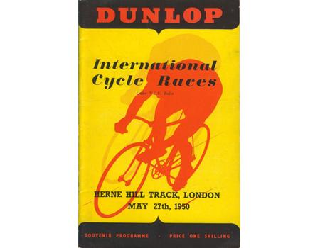 DUNLOP INTERNATIONAL CYCLE RACES 1950 CYCLING PROGRAMME
