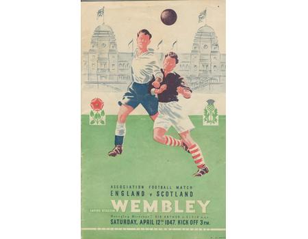 ENGLAND V SCOTLAND 1947 FOOTBALL PROGRAMME