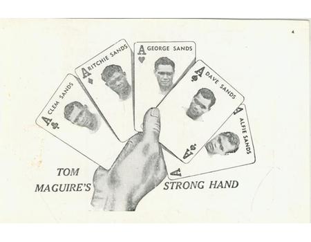 DAVE SANDS (AUSTRALIA) AND BROTHERS BOXING POSTCARD