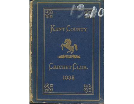 KENT COUNTY CRICKET CLUB 1935 [BLUE BOOK]