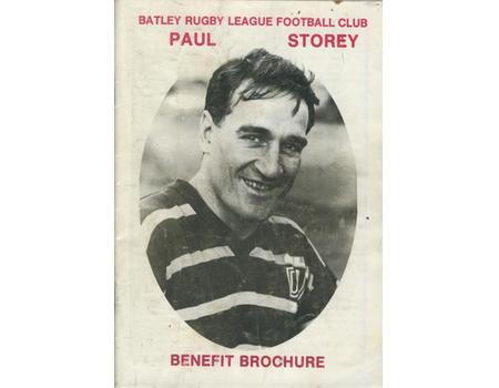 PAUL STOREY (BATLEY) BENEFIT BROCHURE 1989