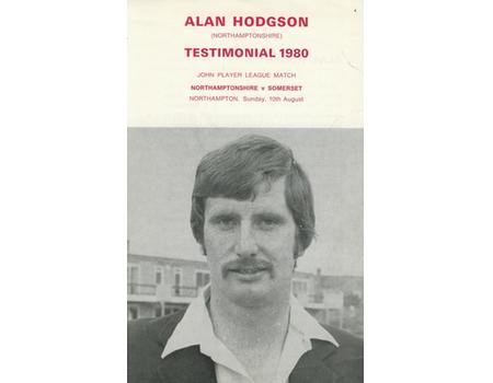 ALAN HODGSON (NORTHAMPTONSHIRE) TESTIMONIAL 1980