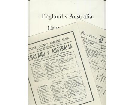 ENGLAND V AUSTRALIA CENTENARY TEST 1980 - COMMEMORATIVE SCORECARDS