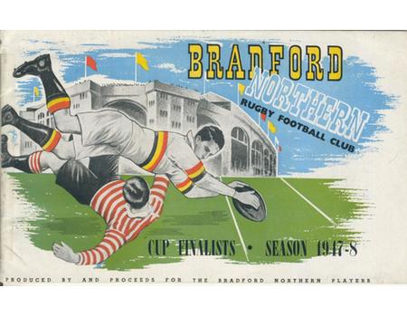 BRADFORD NORTHERN RUGBY FOOTBALL CLUB - CUP FINALISTS 1947-48