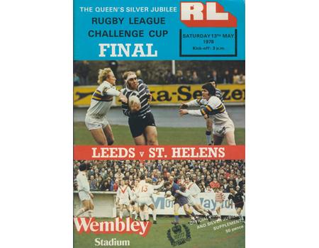 LEEDS V ST. HELENS 1978 (CHALLENGE CUP FINAL) RUGBY LEAGUE PROGRAMME