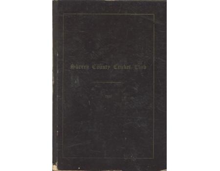 SURREY COUNTY CRICKET CLUB 1938 [HANDBOOK]
