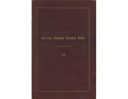 SURREY COUNTY CRICKET CLUB 1939 [HANDBOOK]