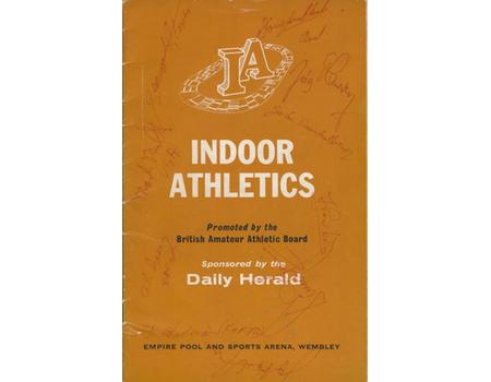 INDOOR ATHLETICS PROGRAMME 1963 (WEMBLEY) - SIGNED BY MARY PETERS AND MANY MORE