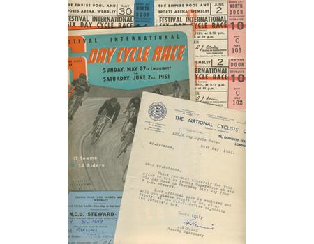 6 DAY CYCLE RACE 1951 OFFICIAL PROGRAMME