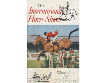 THE INTERNATIONAL HORSE SHOW 1956 OFFICIAL PROGRAMME