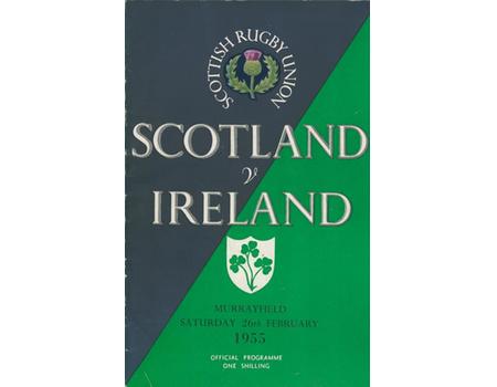 SCOTLAND V IRELAND 1955 RUGBY PROGRAMME
