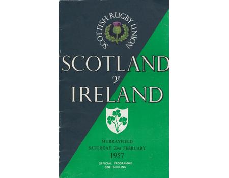 SCOTLAND V IRELAND 1957 RUGBY PROGRAMME