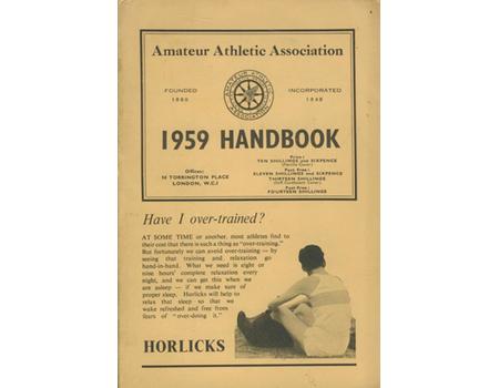 AMATEUR ATHLETIC ASSOCIATION HANDBOOK 1959