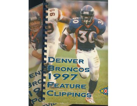 DENVER BRONCOS 1997 POSTSEASON REVIEW AND FEATURE CLIPPINGS