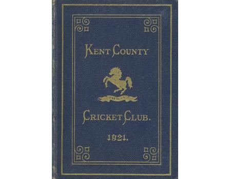KENT COUNTY CRICKET CLUB 1921 [BLUE BOOK]