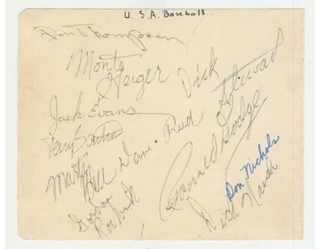 AMERICAN "ALL STARS" BASEBALL TEAM 1955 (TOUR TO SOUTH AFRICA) AUTOGRAPHS