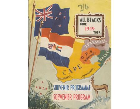 NEW ZEALAND ALL BLACKS RUGBY TOUR TO SOUTH AFRICA 1949 SOUVENIR PROGRAMME