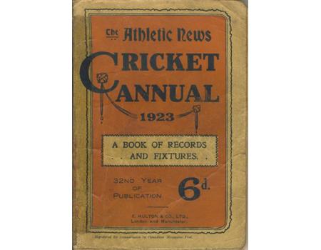 ATHLETIC NEWS CRICKET ANNUAL 1923