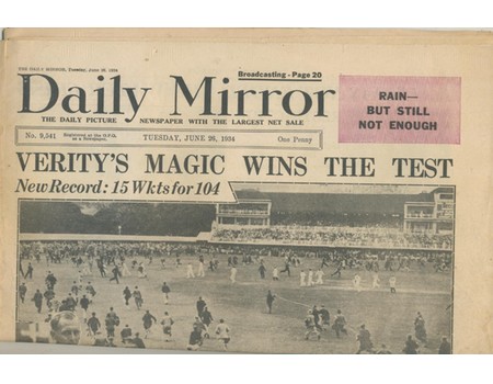 ENGLAND V AUSTRALIA 1934 (LORD