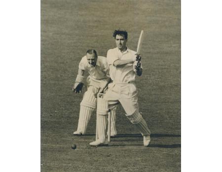 DENIS COMPTON (100TH CENTURY) - MIDDLESEX V NORTHANTS 1952 CRICKET PHOTOGRAPH