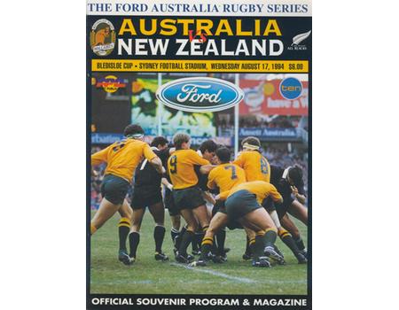 AUSTRALIA V NEW ZEALAND 1994 RUGBY PROGRAMME