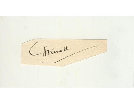 C.H. KNOTT (KENT) CRICKET AUTOGRAPH