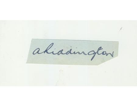 A. RIDDINGTON (LEICESTERSHIRE) CRICKET AUTOGRAPH