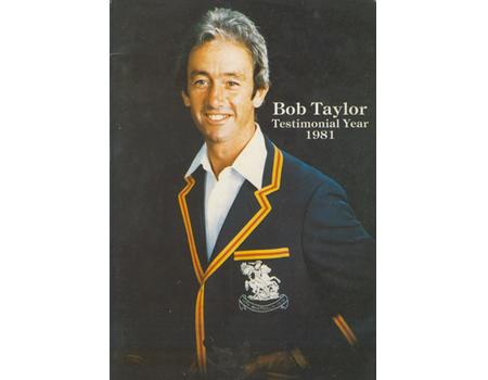 BOB TAYLOR (DERBYSHIRE) 1981 SIGNED CRICKET BENEFIT BROCHURE