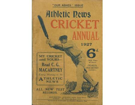 ATHLETIC NEWS CRICKET ANNUAL 1927