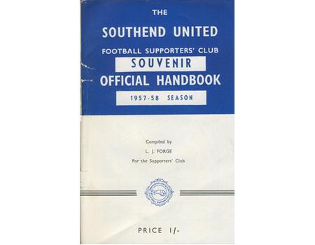 SOUTHEND UNITED FOOTBALL CLUB HANDBOOK 1957-58